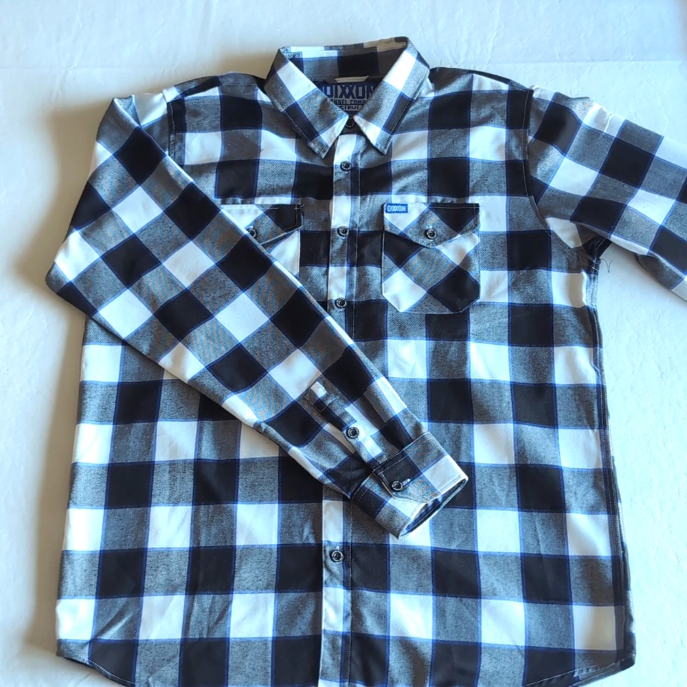 DIXXON Black and Blue Casual Button Down Shirt